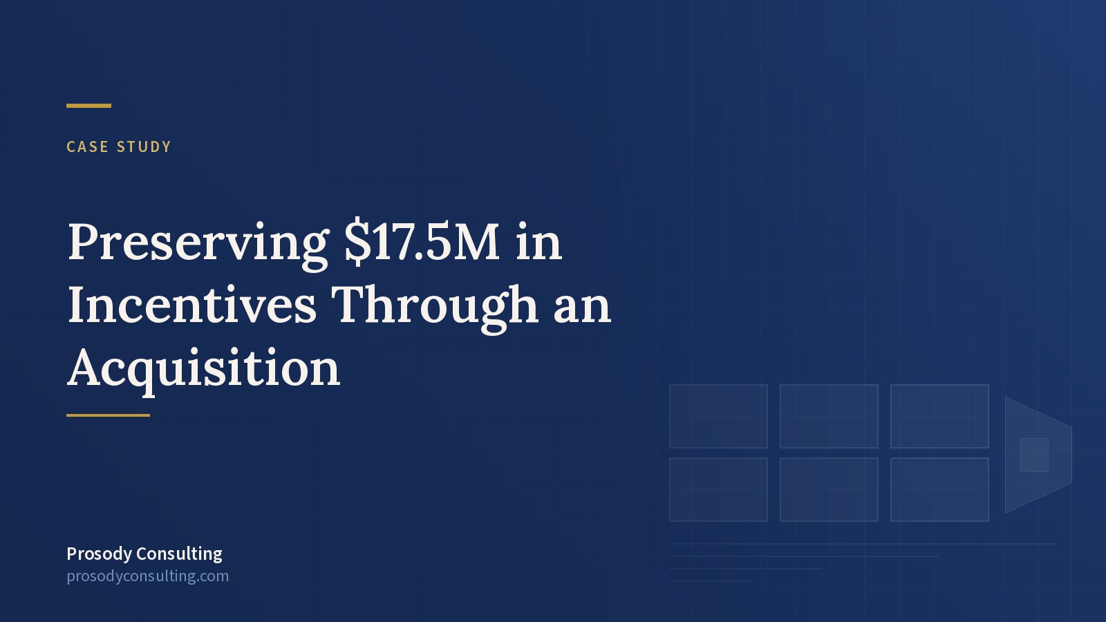 Protecting $17.5M in incentives across a multi-state acquisition — Prosody Consulting case study