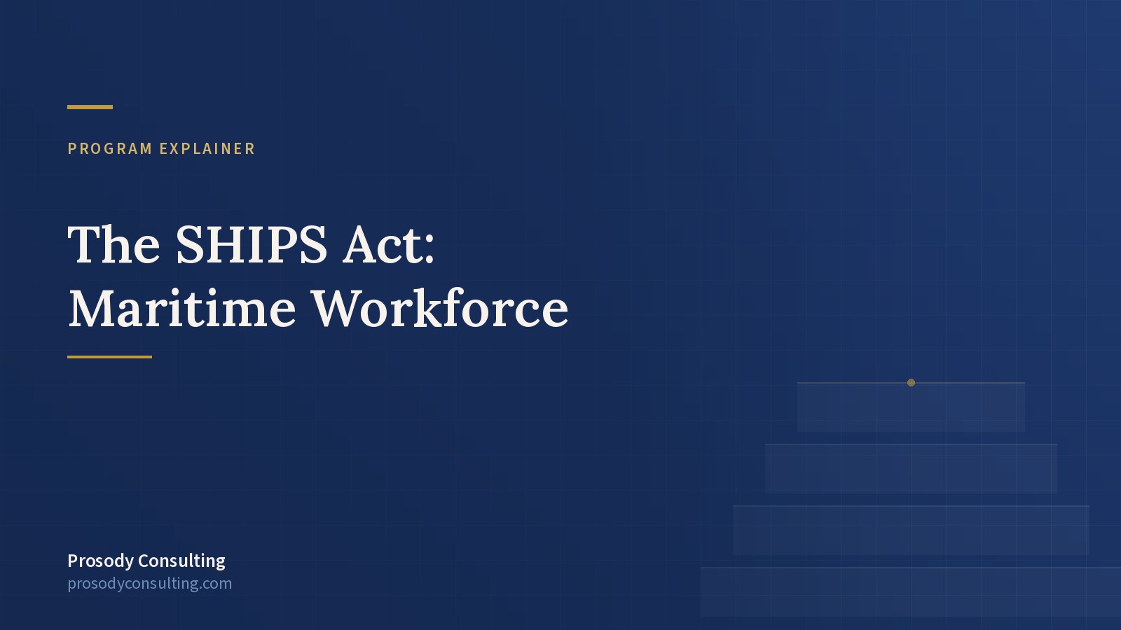 The SHIPS Act: A 'Cradle-to-Grave' Maritime Workforce Strategy — Prosody Consulting case study